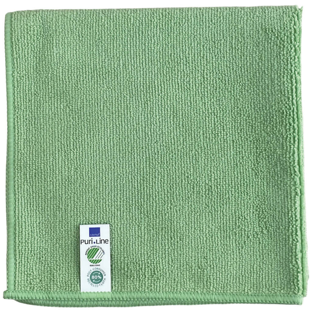 Abena Puri Line cârpă de curățare din microfibră, 40x40 cm, verde
