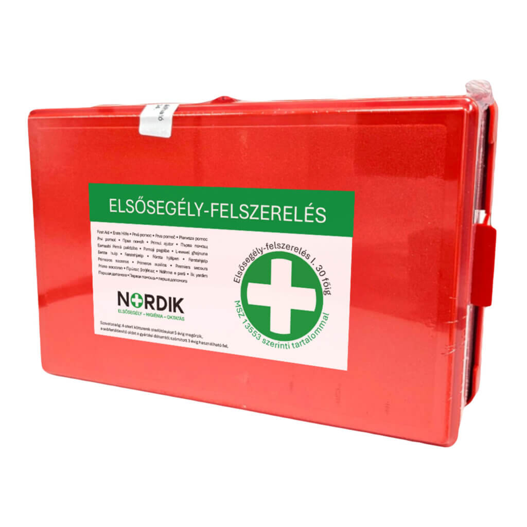 Kit di pronto soccorso per il posto di lavoro con bende di base, MSZ I 30 persone